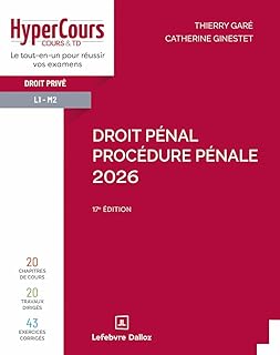 Droit pénal. Procédure pénale 2026. 17e éd.