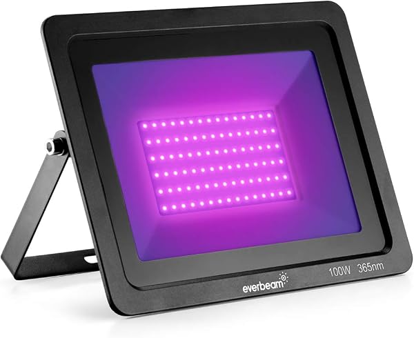 Lampa Halogenowa UV Everbeam 365nm o mocy 100W – Żarówki o Najwyższej Wydajności, Klasa Wodoszczelności IP66 – Sztuczne Oświetlenie Akwarium, Sceny, Imprez – Idealna na Imprezy