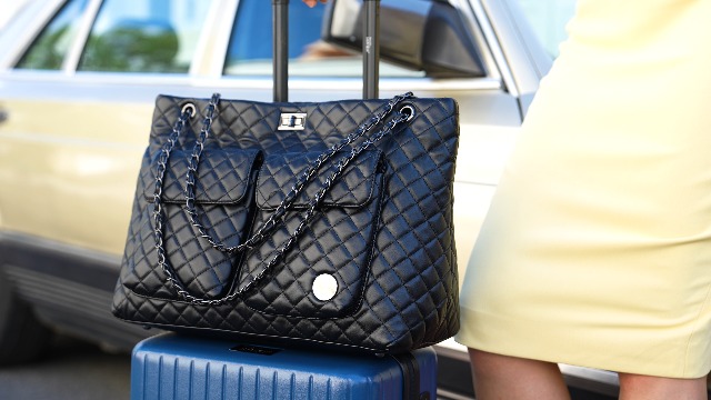 Amazon.com | Badgley Mischka Diana Vegan Leather Weekender Duffel Bag | Travel  Totes