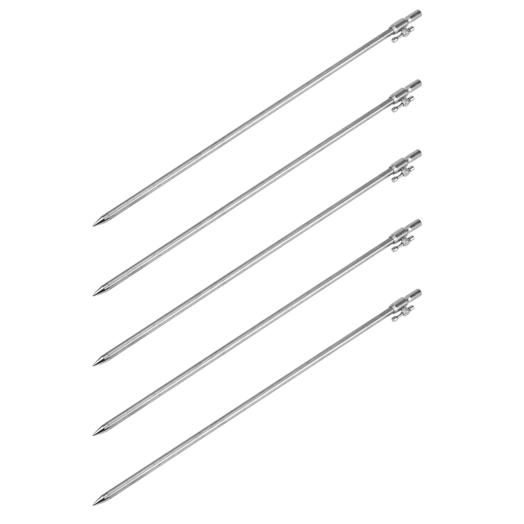 Angeln Bankstick Edelstahl, Konische Spitze, Verstellbar 50-100 cm