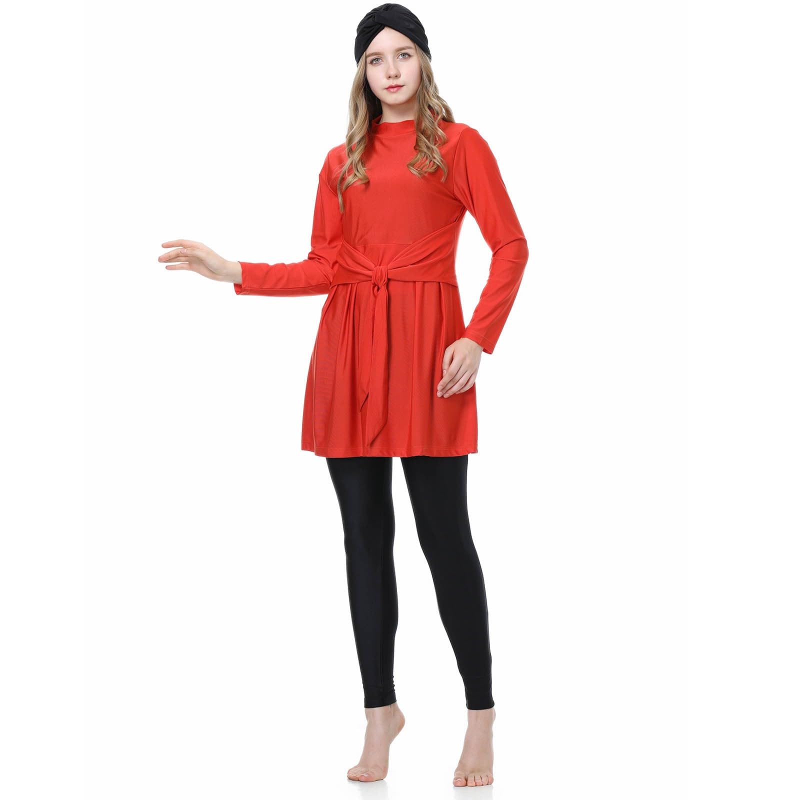 Burkini Damen: Muslimische Badeanzug Uv Rashguard Push Up Slim Fit Swimsuits for Women Schwimmanzug Große Größe Shape Badebekleidung Bademode Bauchweg Badeanzüge Swimwear