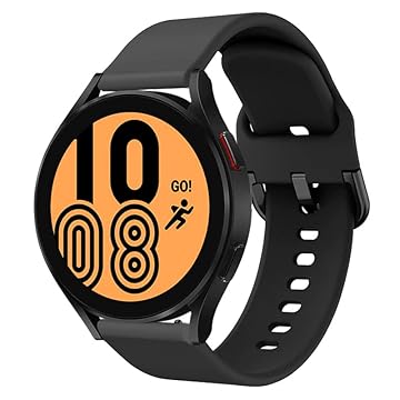 Pulseira de Silicone Colorida marca 123smart Compativel com Galaxy watch 4 5 6 7 PRO Classic/Watch 3 41mm / Active R500 / Active 2 / Galaxy Watch 42mm / Gear Sport R600 40mm 42mm 43mm 44mm 46mm 47mm