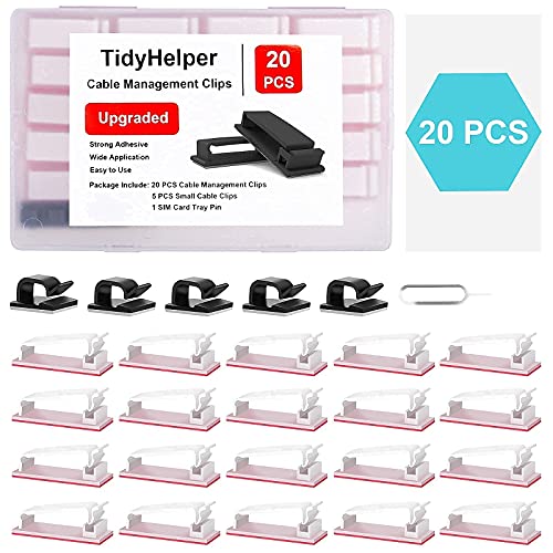 Abrazaderas para gestión de cables en negro y blanco, paquete de 40 unidades miniatura 3