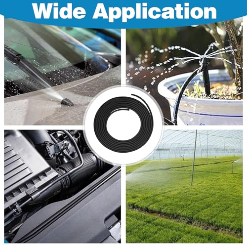 300cm Scheibenwaschschlauch, Universal Wischerschlauch aus Gummi, Spritzwasserschlauch, Windschutzscheibe Schlauch, mit 15 Y I T-Anschlüssen, Automotive Schlauch Verbindung von Wasserpumpe Düse
