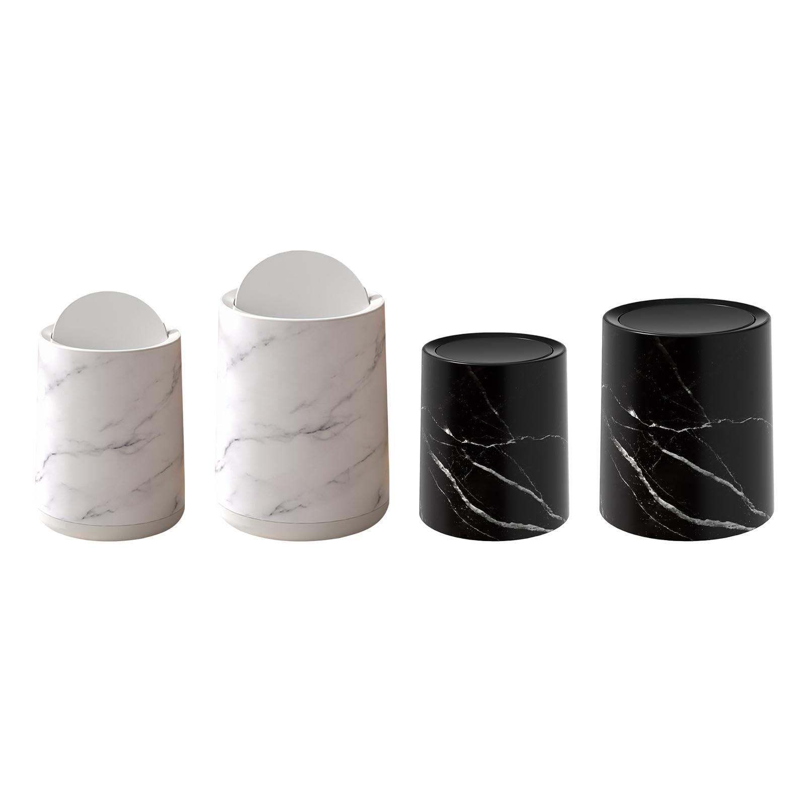 CLUB BOLLYWOOD® Marble Trash Bin Modern Wastebasket Removable Inner for Office Home Bathroom White Small|Home & Garden | Household Supplies & Cleaning | Trash Cans & Wastebaskets|1 Piece Trash Can 1