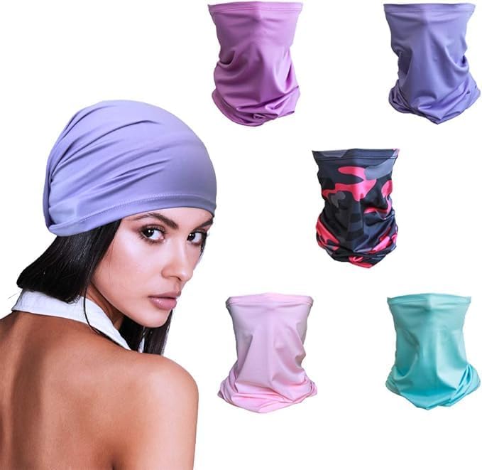 ShapeUpNeck Gaiter Tube Bandana Elastic Scarf Sunscreen Balaclava Face Mask Dust Sun UV Protection Fishing Hiking Motorcycle Cooling Helmet Liner Microfiber Ice Silk Viscose