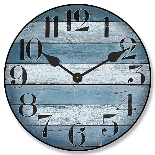 Nantucket Blue Wall Clock | Ultra Quiet Quartz Mechanism | Hand Made In Usa Beautiful Crisp Lasting Color | Comes In 8 Sizes | 24-Inch #TOP19