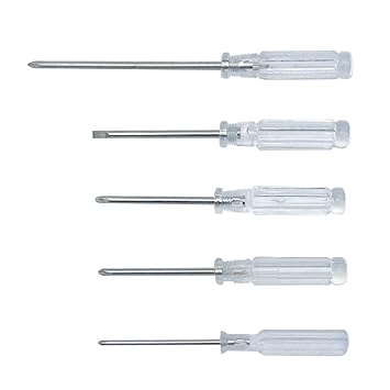 5Pcs Mini Computer Repair Tool Transparent Slotted Phillips