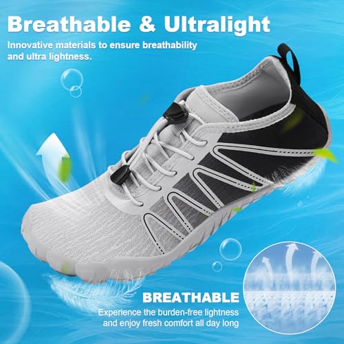 Hike Barefoot Shoes Women Men Footwear Wide Toe Quick-Dry Pro Barefoot Beach Swim Minimalist Grounding Shoes Breathable Non-Slip Grounded Footwear for Walking Kayaking Hiking Surfing3