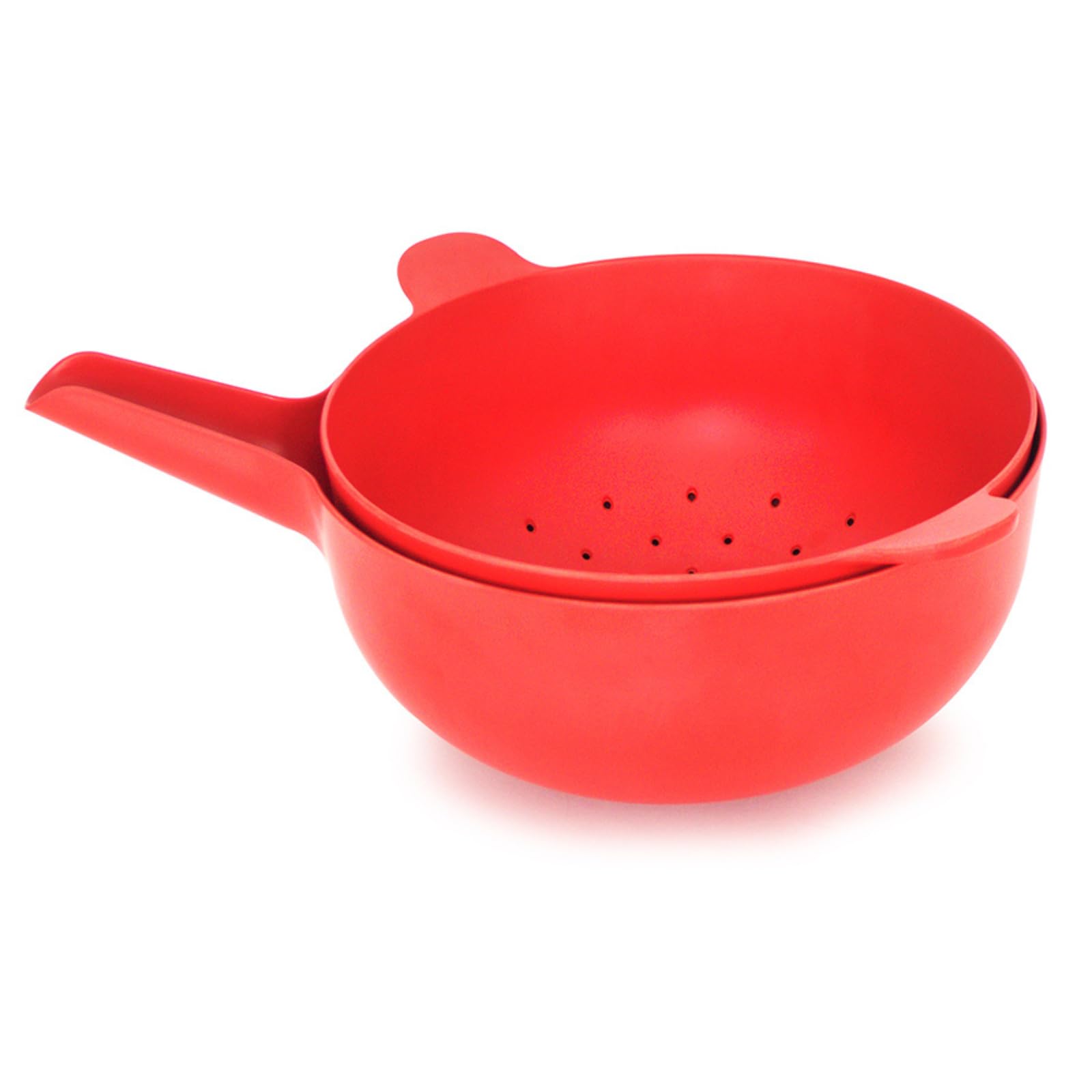 Photo 1 of EKOBO Large Mixing Bowl and Colander Set Tomato – 135 oz BPA-Free Eco-Composite – Nesting Kitchen Mixing Bowls for Washing Mixing Serving – Dishwasher Safe Essential Bowl Set