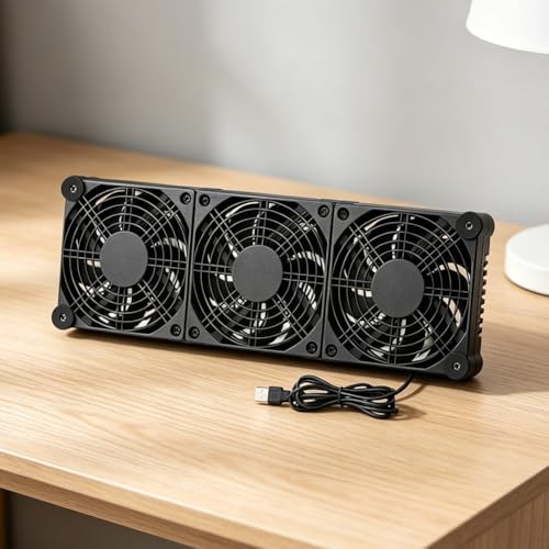 Ventilateur de refroidissement USB triple pour ordinateur et console