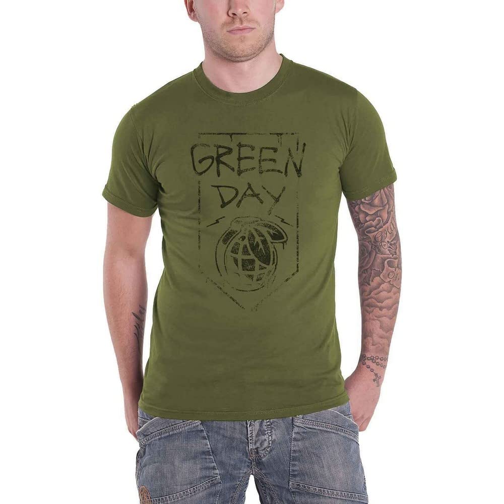 Paradiso Clothing Unisex Green/Grenade Day American Idiot T Shirt - Xxl