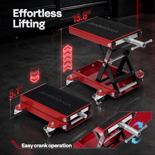 VIVOHOME 1100 Lbs Motorcycle Scissor Lift Jack