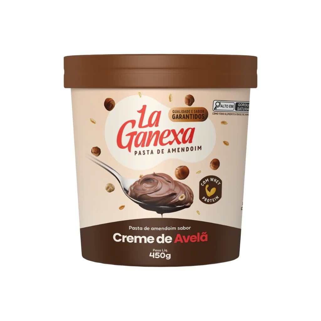 Pasta de Amendoim Integral Gourmet (450g), Creme de Avelã, La