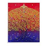 Sacred Bodhi Tree of Life Themed Eastern Ancient Growth Ethnic Artwork Print ,Paint by Numbers for...