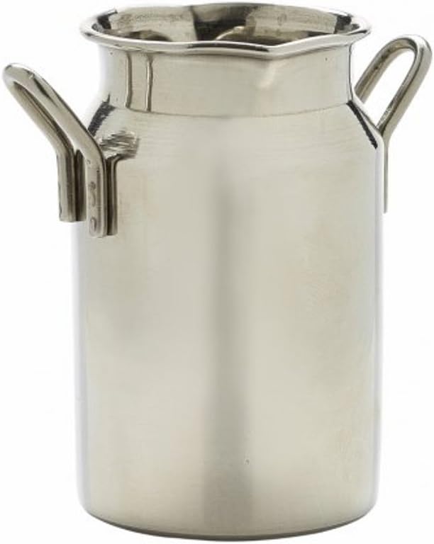 Genware MMC5 Mini Milk Churn, Stainless Steel, 5 oz.