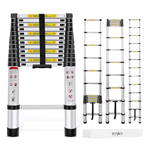 How To Get A Salvage Title For A Camper 4 Yesker 12.5ft Telescoping Ladder Aluminum Telescopic Extension Multi Purpose Ladders EN131 Certified - Extendable with Spring Load Locking Mechanism Non-Slip - 330 lb Max Capacity, Silver/Black
