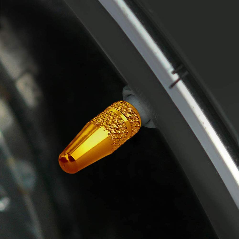 KAPSING Lot De 4 Bouchons De Valve De Vélo En Aluminium - Couleurs Irisées - Compatibles Avec Les Bouchons De Valve Presta