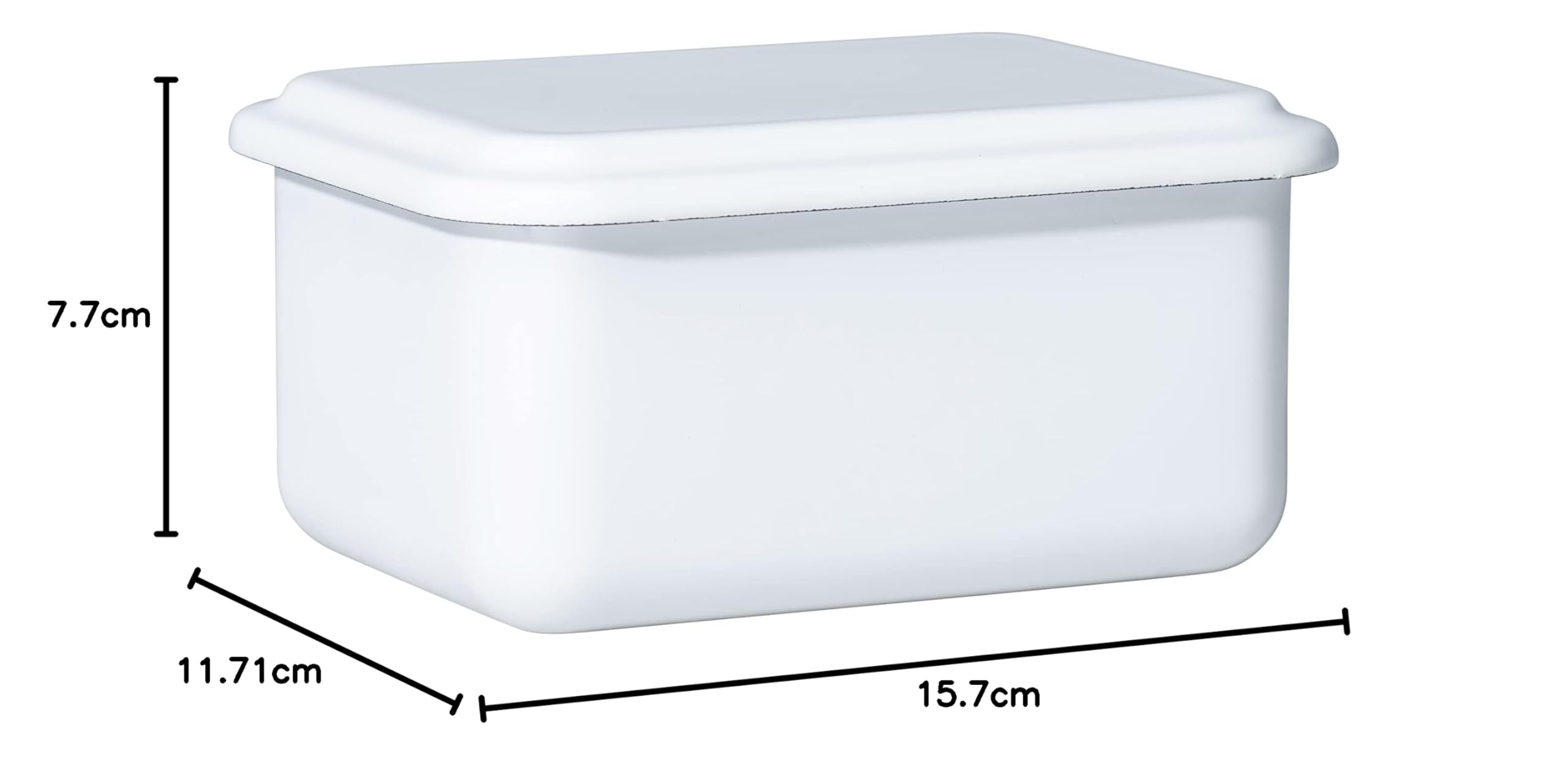 Riess, 0412-033, Vorratsbehälter mit Deckel small hoch, WEISS, Vol. (rec.): 0,8 Liter, Made in Österreich, LBH: 15,9x11,8x7,9cm, 0,450kg, Vorratsbehälter, Deckel, Bleifrei, Farbecht, Kratzfest