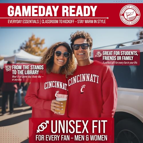 Image of NCAA College Sweatshirt Fleece Crewneck Pullover for Men and Women | Officially licensed NCAA college gameday crewneck pullover - 9 oz fleece lined sweatshirt with arch and logo design