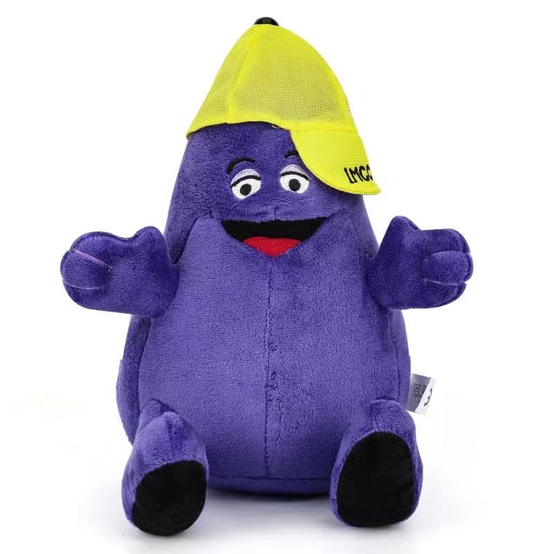 8.2 inch Grimace Plush Toy Purple Grimace Shake Stuffed Animal