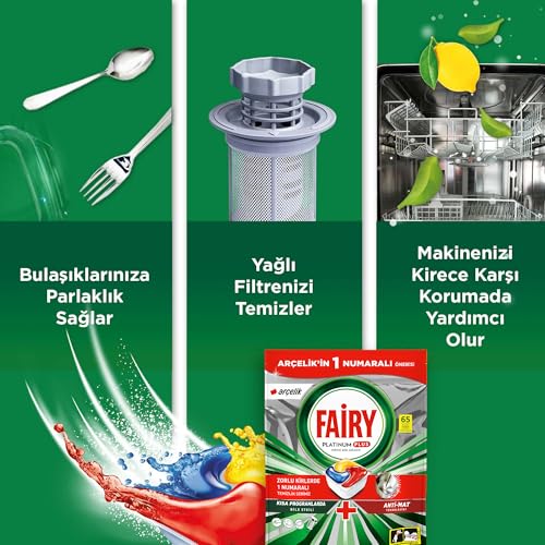 Fairy Platinum Plus Bulaşık Makinesi Deterjanı Kapsülü/Tableti 65 Yıkama
