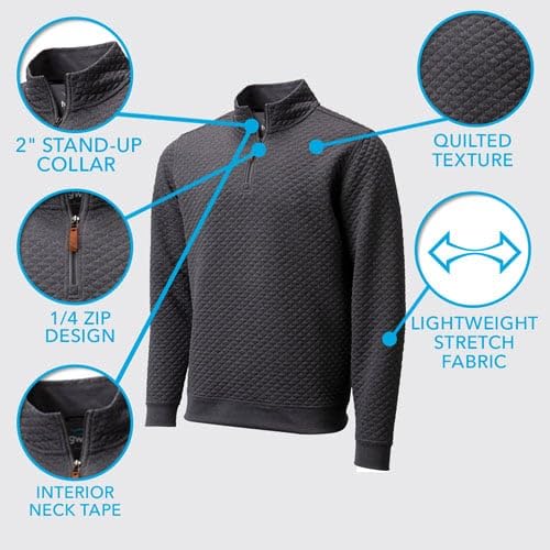 TGW Men's Quilted Golf Pullover Jacket for Golfing2