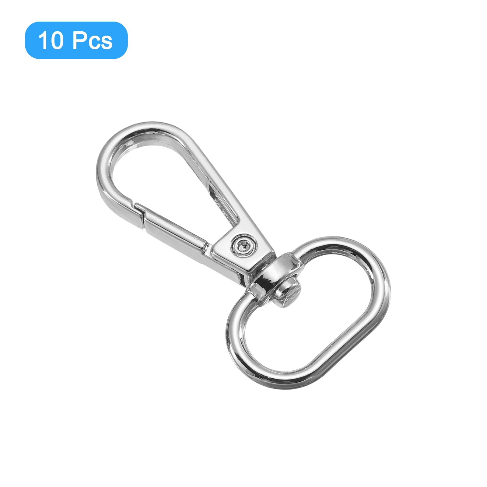 12 stuks draaibare karabijnhaken sleutelhangerclip lanyard karabijnhaken sleutelhangerclip draaibare klauwsluiting metalen sleutelhangersleutel voor puppykettingen, tassen, sleutelhangers (zwart