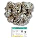 Raw Pyrite Stone Original Certified Cluster - Natural Energised Golden Pyrite Crystal Stone for Healing, Willpower, Money Manifestation, 30-45 GRAM, Crystal, Pyrite Crystal
