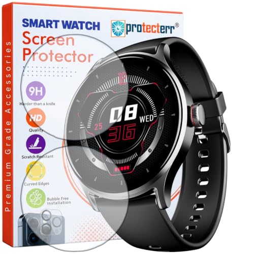 Image of Smartwatch Screen Protector for Boat Lunar Vista 1.52 inch (Pack of 2) - Flexible TPU Film, 9H Scratch Resistant, Self Healing, Anti Fingerprint, HD Clear - Not Tempered Glass