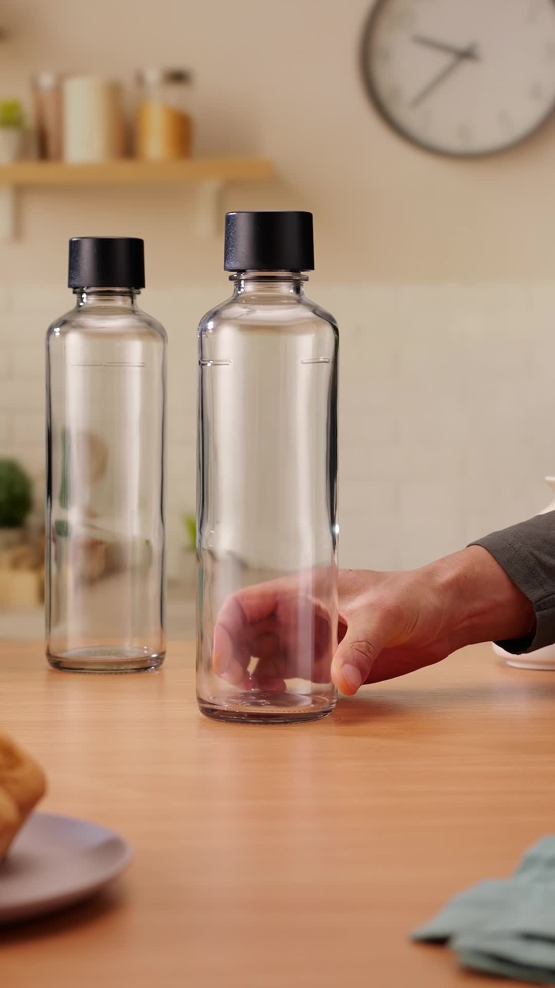 Sodapop Glasflaschen-Set Logan, Ersatzflaschen ausschließlich geeignet Wassersprudler Logan, 2x 850 ml Küche, Haushalt & Wohnen