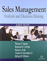 Sales Management: Analysis and Decision Making, 8th Edition 938151304X Book Cover