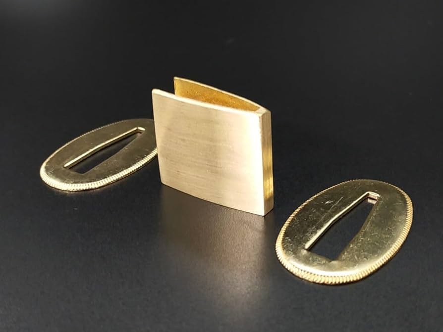 Amazon.co.jp: はばき 切羽セット 黄銅製 金色 日本刀装具