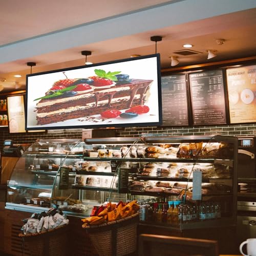 Image of P3 Full Color LED Scrolling Programmable Sign Brightness Adjustable, IP65 Outdoor Digital Message Board, WiFi + USB Control Led Message Signs for Restaurant to Display Text /Images /Video 40''x17''