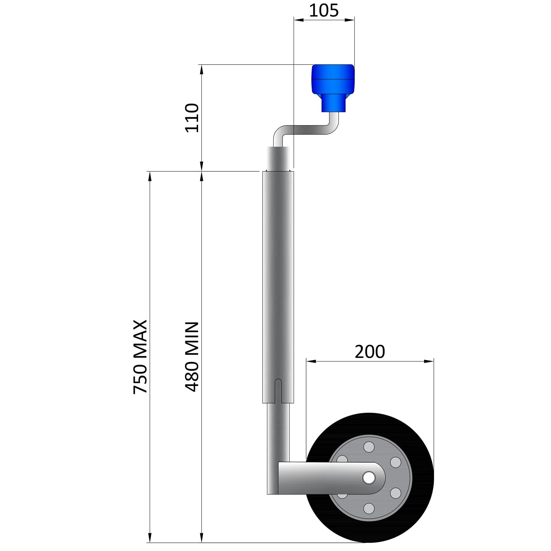 AB Tools 42mm Rad Jockey mit Collier TR008