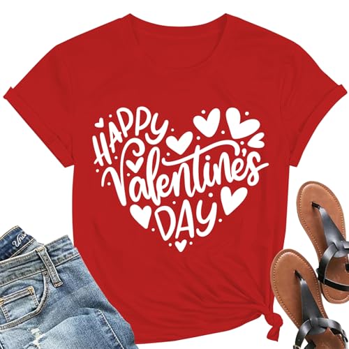 Happy Valentines Shirts for Women – Love Heart Only $9.99 at Amazon