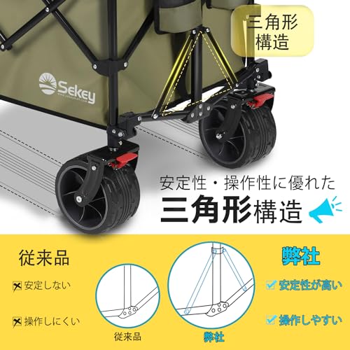 Sekey Sekey 特大容量300L 耐荷重200kg キャリーワゴン の商品画像 5