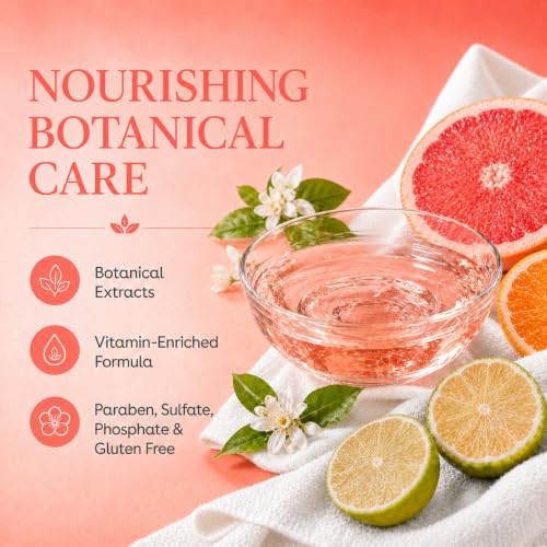 Image of Ginger Lily Farms Botanicals Shampoo, 128oz /4pk, Champagne Mimosa | 100% Vegan & Cruelty-Free | Moisturizing Shampoo for All Hair Types | Refill Size