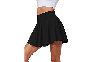 Pleated Tennis Skorts with Comfort Shorts and Tummy Control