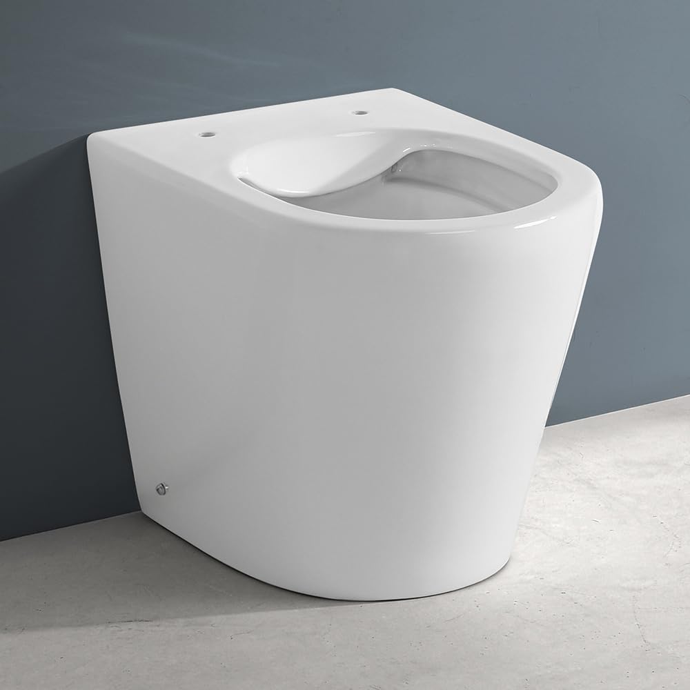 WC Singolo Filomuro Serie Ukra Ceramica Bianca Forma Quadrata Moderna Scarico Adattabile A Parete O Pavimento