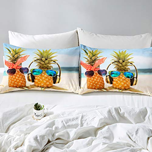 Tropical-Fruit-Bedding-Set-3pcs-for-Kids-Boys-Teens-Two-Pineapples-on-Beach-Printed-Comforter-Cover-Microbifer-Polyester-Duvet-Cover-Set-1-Duvet-Cover-2-Pillow-CasesFull-Size 51X3D8En9DL