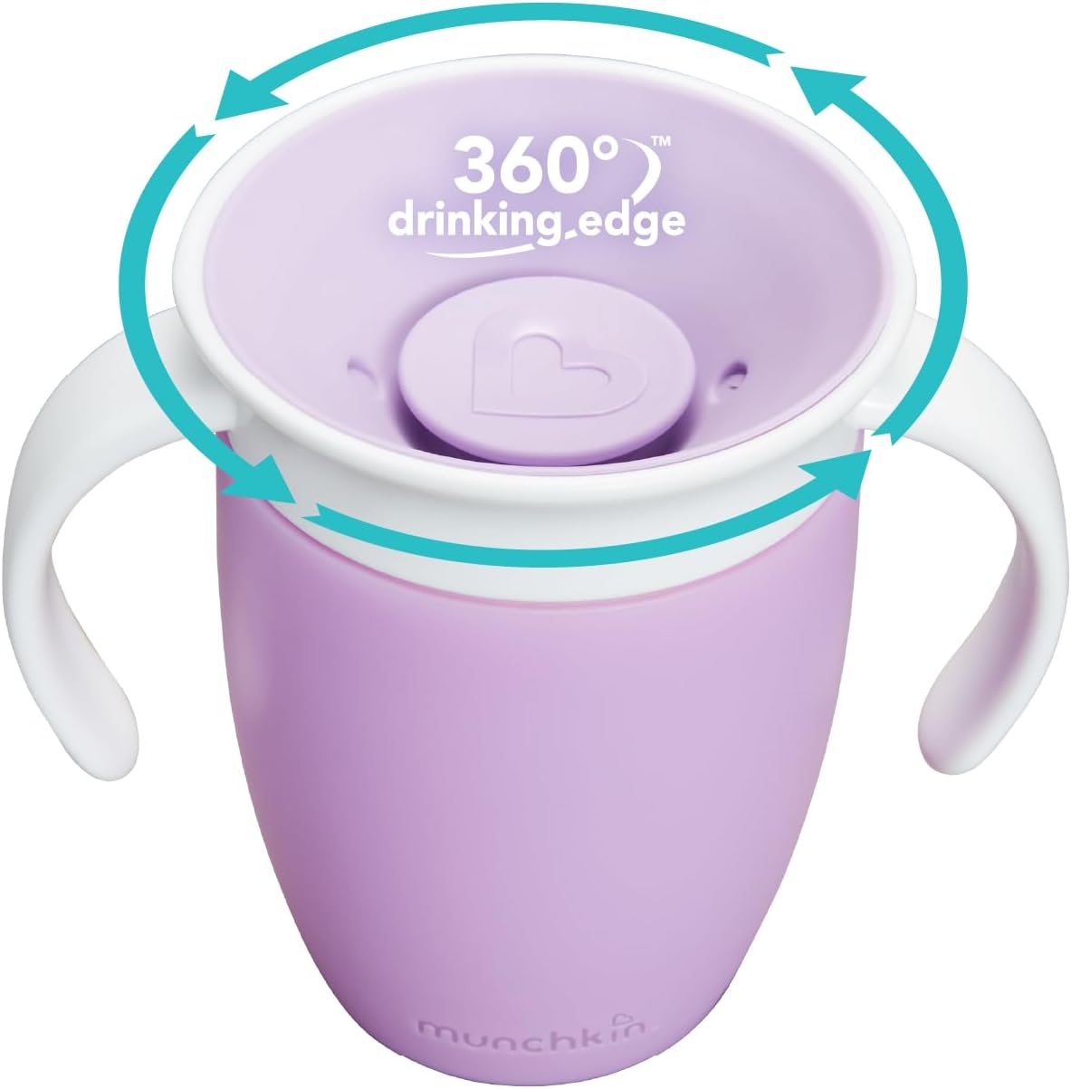 Munchkin Miracle 360 Degree Trainer Cup, 7 oz/207 ml, Purple