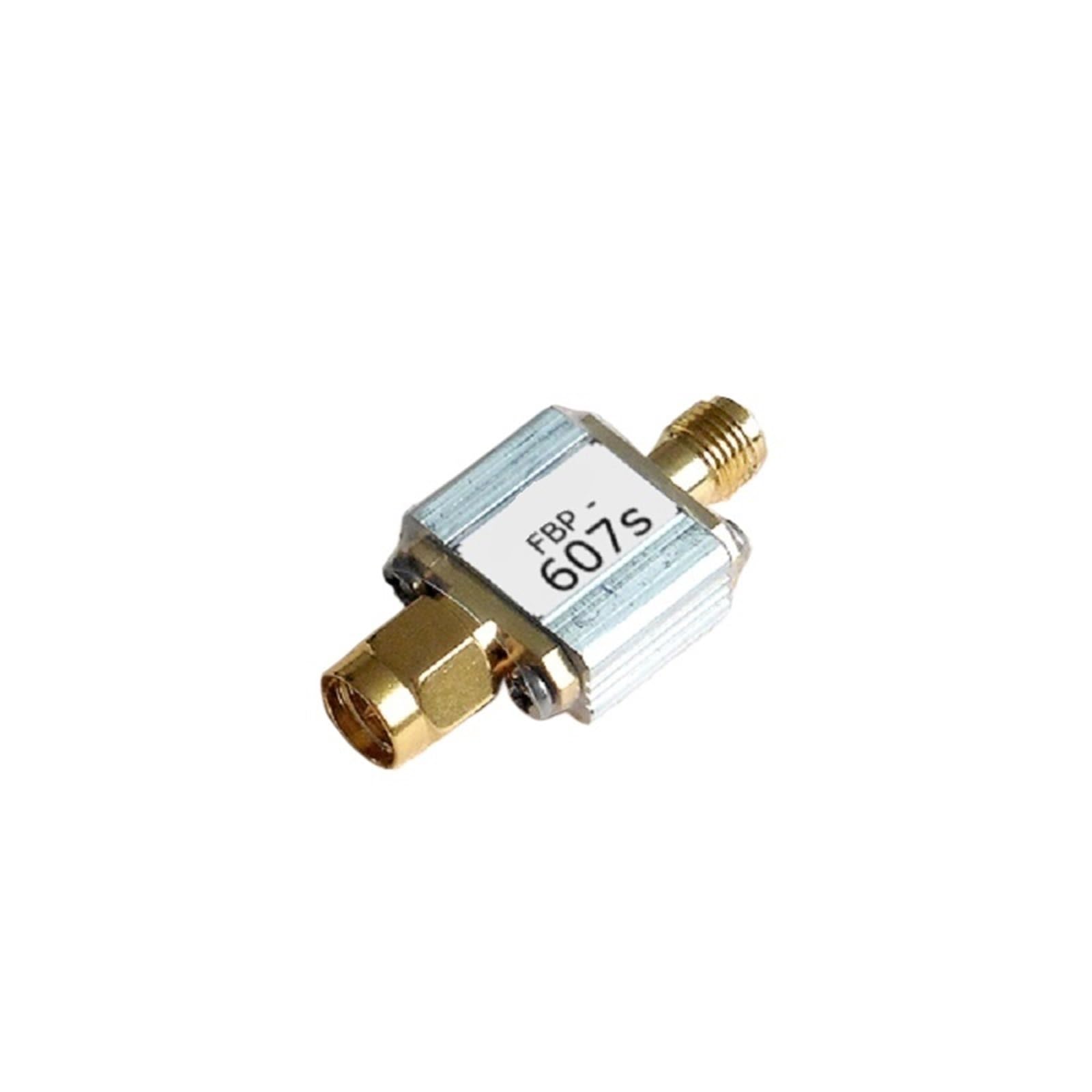 1 filtre passe-bande de scie 607 MHz, largeur de bande de 18 MHz, interface SMA.