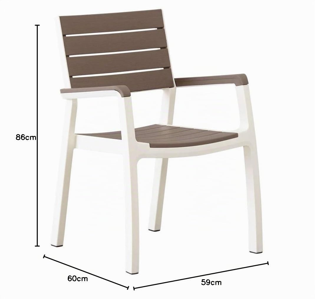 Keter Poltrona Set Harmony, Legno, Beige e Talpa, 60x59x86 cm