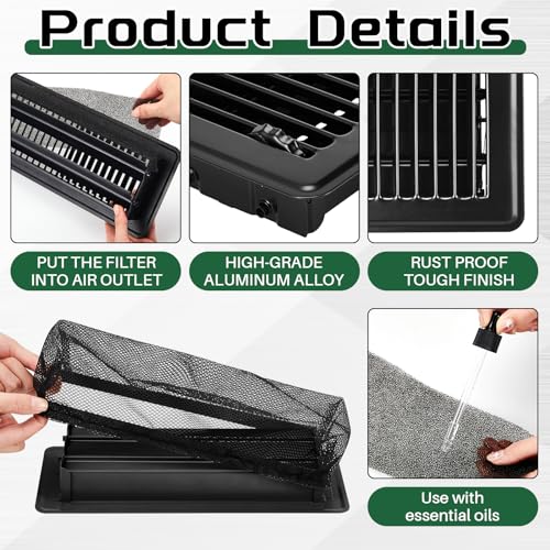 Grille d'aération magnétique pour éviter la chute d'objets dans les conduits