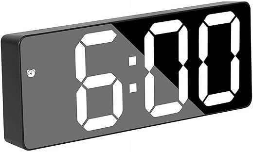 Digital Alarm Clock, LED Alarm Clock for Bedroom, Electronic Desktop Clock with Large Display