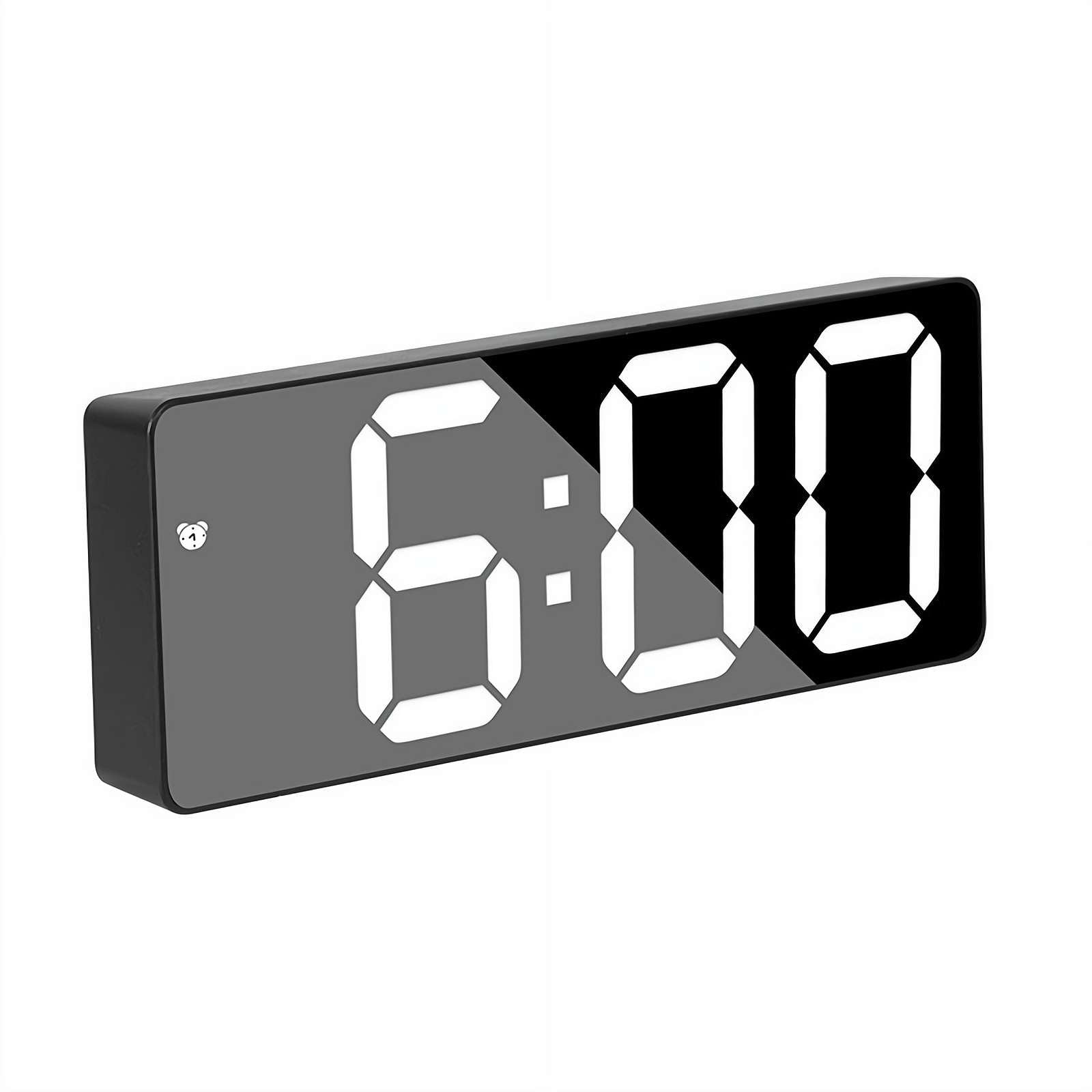 Digital Alarm Clock LED Alarm Clock for Bedroom Electronic Desktop Clock with Large Display Adjustable Brightness and Snooze