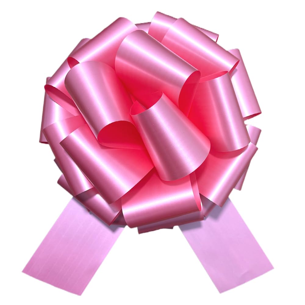 14 Inch Big Pink Bow for Gift,1Pcs Large Pull Bow Big Bow,Great Gift Bows for appliances,Bikes,Table Decorations and Party Events (Matte-Peachy Pink)