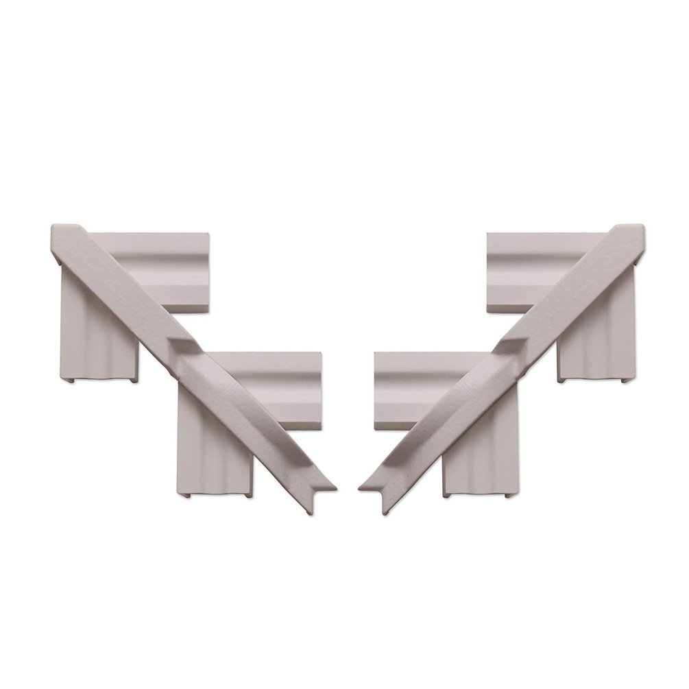 Roomline Ogee PVCu Architrave Corner Kit - White Satin