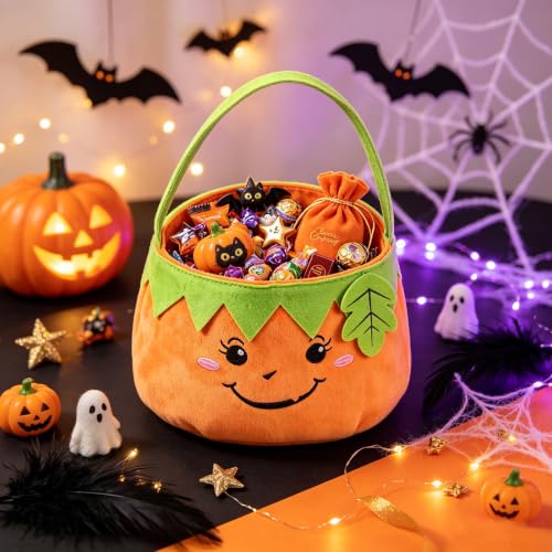 TINVSKQQKJ Halloween Pumpkin Baskets Trick or Treat Bags for Halloween Party Gifts,Halloween baskets candy buckets for kids - image 5